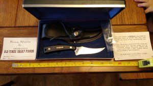 Vintage SCHRADE USA G.D.O.T. GRAND DAD"S SHARP FINGER 1970's in Case MINT LOT A9