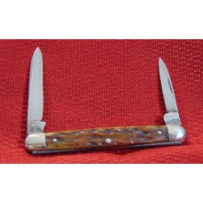 A PAIR OF USED VINTAGE CATTARAUGUS CUTLERY CO. BONE PEN KNIVES c1886/1963 A PAIR OF USED VINTAGE CATTARAUGUS CUTLERY CO. BONE PEN KNIVES c1886/1963
