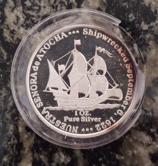 CASE XX NUESTRA SENORA de ATOCHA COMMEMORATIVE KNIFE AND COIN SET BHC1050 SS (1 DOT)