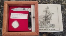 CASE XX NUESTRA SENORA de ATOCHA COMMEMORATIVE KNIFE AND COIN SET BHC1050 SS (1 DOT)
