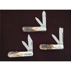 Case XX SS USA 8 Dots (1982) Stag Barlow 3 Knife Set in Wooden Display Box Mint/Near Mint Condition! Case XX SS USA 8 Dots (1982) Stag Barlow 3 Knife Set in Wooden Display Box Mint/Near Mint Condition!