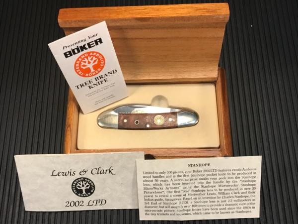 Boker Lewis & Clark Expedition Limited Edition Canoe with Stanhope Lens- Rare!