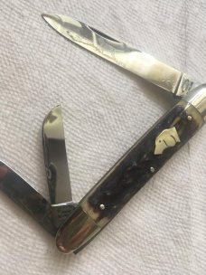 STIDHAM'S  OHIO SLEEVEBOARD WHITTLER DOG HEAD