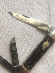 STIDHAM'S  OHIO SLEEVEBOARD WHITTLER DOG HEAD