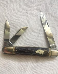 STIDHAM'S  OHIO SLEEVEBOARD WHITTLER DOG HEAD