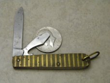 Syracuse Knife Co. Syracuse NY Brass Bottle Opener Scout Knife 