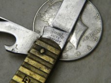 Syracuse Knife Co. Syracuse NY Brass Bottle Opener Scout Knife 