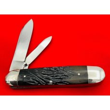 Vintage AERIAL CUT CO MARINETTE WISC Equal End Cigar Jack Pocket Knife c.1912-1944 Bone NM to MINT Vintage AERIAL CUT CO MARINETTE WISC Equal End Cigar Jack Pocket Knife c.1912-1944 Bone NM to MINT