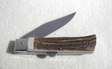 NOS 2011 A.G.A. CAMPOLIN ITALY NICKEL SILVER BOLSTERS GENUINE INDIA SAMBAR STAG HUMPBACK - LAST ONE