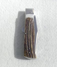 NOS 2011 A.G.A. CAMPOLIN ITALY NICKEL SILVER BOLSTERS GENUINE INDIA SAMBAR STAG HUMPBACK - LAST ONE