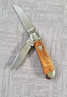 Bobby Toole Custom Mammoth Lambsfoot Trapper Knife,CPM-154 ,3.75" closed ,Integral Fluted Bolsters Bobby Toole Custom Mammoth Lambsfoot Trapper Knife,CPM-154 ,3.75" closed ,Integral Fluted Bolsters