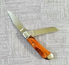 Bobby Toole Custom Mammoth Lambsfoot Trapper Knife,CPM-154 ,3.75" closed ,Integral Fluted Bolsters Bobby Toole Custom Mammoth Lambsfoot Trapper Knife,CPM-154 ,3.75" closed ,Integral Fluted Bolsters