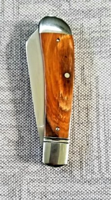 Bobby Toole Custom Mammoth Lambsfoot Trapper Knife,CPM-154 ,3.75" closed ,Integral Fluted Bolsters 