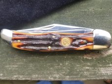 CANAL STREET ITEM #212309 HUGE 5 1/4 INCH FOLDING HUNTER DARK CARVED AMBER STAG BONE 420 STAINLESS CANAL STREET ITEM #212309 HUGE 5 1/4 INCH FOLDING HUNTER DARK CARVED AMBER STAG BONE 420 STAINLESS