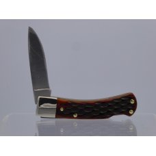 Schrade Old Timer 3OT Bearhead Lockback with Amber American Standard Bone Handles