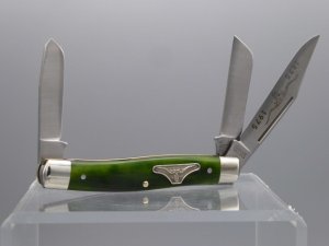 Schrade Longhorn LH 88 With Smooth Hunter Green Bone Handles