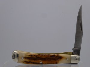 Schrade Old Timer 194OT Gunstock Trapper With Fat Stag Handles