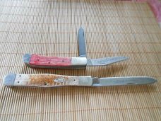 American Blade Col. Assoc. 1988 T 2 Knives leather in pouch Serial #0608 Case & Parker  Edwards