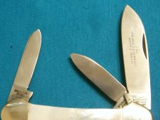 IXL GEORGE WOSTENHOLM SHEFFIELD ENGLAND MOP PEARL CANITTLER FOLDING POCKET KNIFE KNIVES OLD