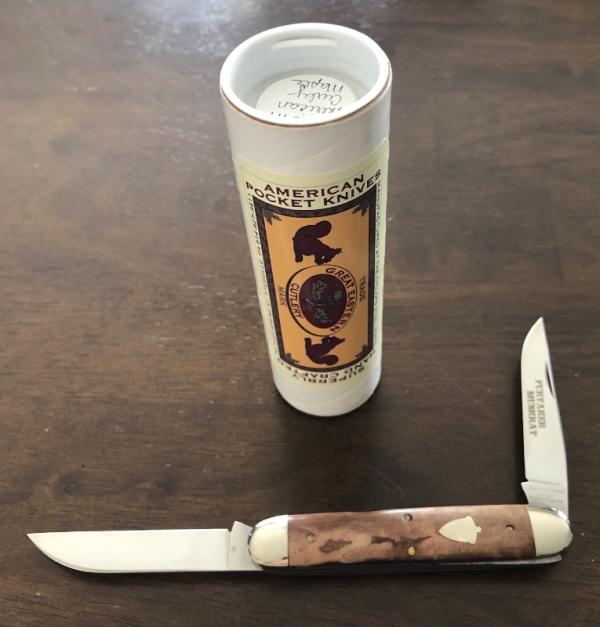 2010 - Great Eastern Cutlery (GEC) - Curly Maple #53 Furtaker Muskrat Knife - 4 1/4" Closed 2010 - Great Eastern Cutlery (GEC) - Curly Maple #53 Furtaker Muskrat Knife - 4 1/4" Closed