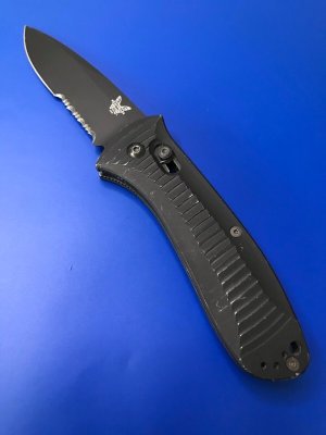 BENCHMADE 5000SBK PRESIDIO AUTO KNIFE, 154CM BLACK COMBO BLADE