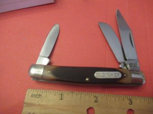 Schrade Old Timer Rough Cut Delrin Handle Stockman Pattern # 340T
