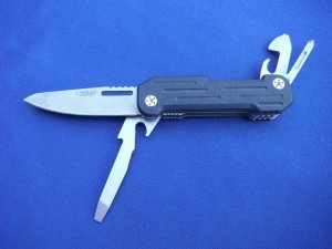 Camillus  Pocket Block Multi Tool Pocket Knife Titanium/420 Steel Blade G10 Handle 