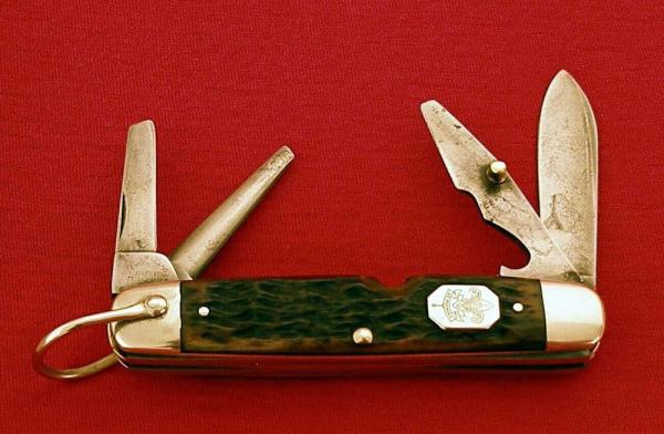 CATTARAUGUS CUTLERY CO LITTLE VALLEY NY D2589 Genuine Bone WHITT-L-KRAFT BOY SCOUT Knife 1886/1963 CATTARAUGUS CUTLERY CO LITTLE VALLEY NY D2589 Genuine Bone WHITT-L-KRAFT BOY SCOUT Knife 1886/1963