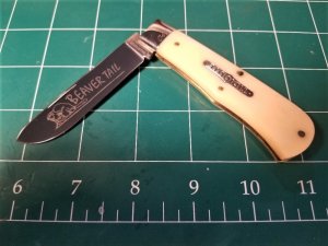 Great Eastern 2007 Tidioute #73 SMOOTH Bone Scout Trapper 3¾" GEC 126 PRODUCED