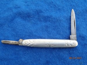 New York Knife Co Aluminum Pen knife pre Hammer Brand 1856-1880