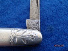 New York Knife Co Aluminum Pen knife pre Hammer Brand 1856-1880