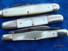 3 Pearl knives for repair Cattaraugus Whittler, New York Knife Co Whittler , Sword Brand  Camillus
