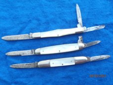 3 Pearl knives for repair Cattaraugus Whittler, New York Knife Co Whittler , Sword Brand  Camillus