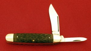 WARDS MADE IN USA Jigged Black CATTLE CIGAR JACK Knife 1935/1950 By Montgomery Ward & Company