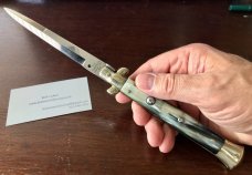 AGA Campolin Picklock Stiletto Switchblade, 2017 Production, Very Nice Horn, New AGA Campolin Picklock Stiletto Switchblade, 2017 Production, Very Nice Horn, New