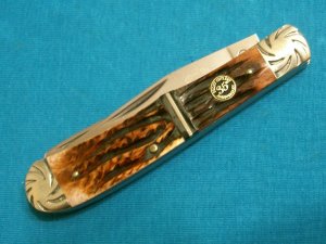 BONE HANDLE FROST 35 ANNIVERSARY TRAPPER HUNTING SKINNING SURVIVAL FOLDING POCKET KNIFE KNIVES