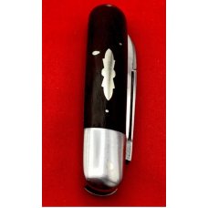 Vintage Early MAHER & GROSH 1-Blade Barehead Jack Folding Pocket Knife - Ebony Scales 