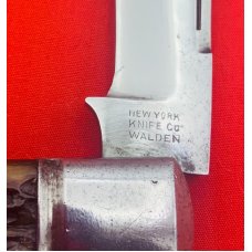 NEW YORK Vintage Rare KNIFE CO 187 Swell Center Lockback Hunting Knife 1882-1931 NEW YORK Vintage Rare KNIFE CO 187 Swell Center Lockback Hunting Knife 1882-1931