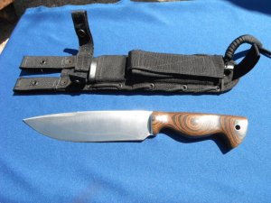 Large Early Large Lon Humphrey Custom Knives, Death Wind Knife 8.5" BLADE. USA Made, Hand Forged