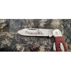 Case XX USA 3 Dot 1977 Pretty Red Jigged Bone 62131 Etched Canoe Knife Case XX USA 3 Dot 1977 Pretty Red Jigged Bone 62131 Etched Canoe Knife