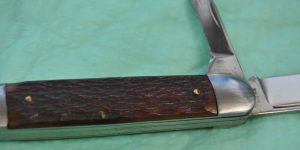 Royal Brand USA 2 Blade Equal End 41/4" Closed Honey Brown Jigged Bone 1930's Long Pull Mirror Polis Royal Brand USA 2 Blade Equal End 41/4" Closed Honey Brown Jigged Bone 1930's Long Pull Mirror Polis