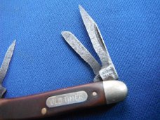 Lot of 3 Schrade Old Timer 720T & 1040T 2 Blade Folding Pocket Knife 1080T 3 Blade Stockman USA MADE