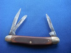 Lot of 3 Schrade Old Timer 720T & 1040T 2 Blade Folding Pocket Knife 1080T 3 Blade Stockman USA MADE