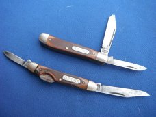 Lot of 3 Schrade Old Timer 720T & 1040T 2 Blade Folding Pocket Knife 1080T 3 Blade Stockman USA MADE