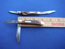 Lot of 3 Schrade Old Timer 720T & 1040T 2 Blade Folding Pocket Knife 1080T 3 Blade Stockman USA MADE