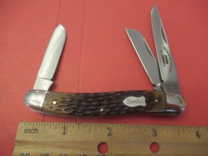 Schrade Razor Blade Stainless Delrin Handle Stockman Pattern # 825