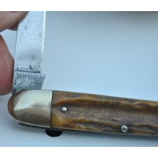 Kissing Crane Robt. Klaas Whitler 1985 Wonderful Stag 4" Closed Used Tarnish Pitting Tight And Loud! Kissing Crane Robt. Klaas Whitler 1985 Wonderful Stag 4" Closed Used Tarnish Pitting Tight And Loud!