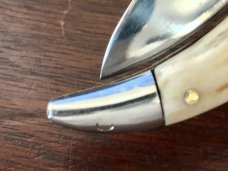 Jeremy Kreis (JTK) Bolster Release Switchblade, Bone Handle, Unused 