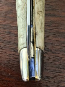 Jeremy Kreis (JTK) Bolster Release Switchblade, Bone Handle, Unused 