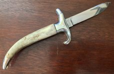 Jeremy Kreis (JTK) Bolster Release Switchblade, Bone Handle, Unused 